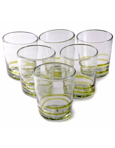Triple Green Serpentine Glass (Short Tumbler) 12oz