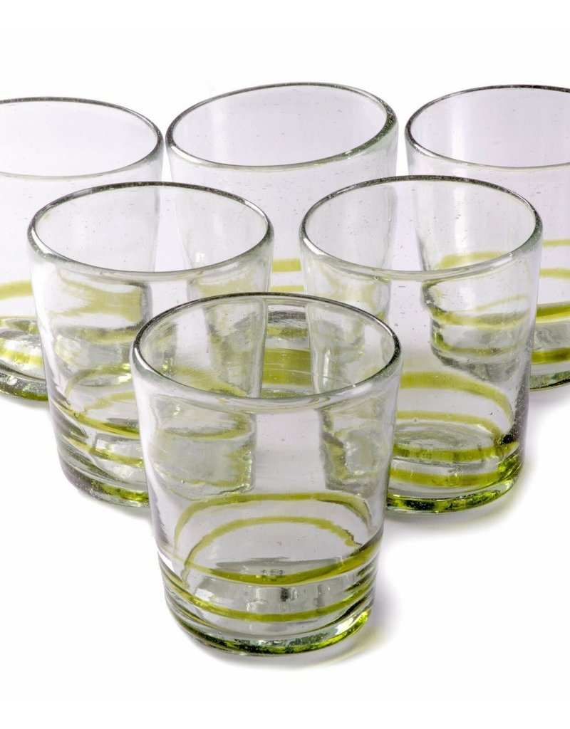 Triple Green Serpentine Glass (Short Tumbler) 12oz