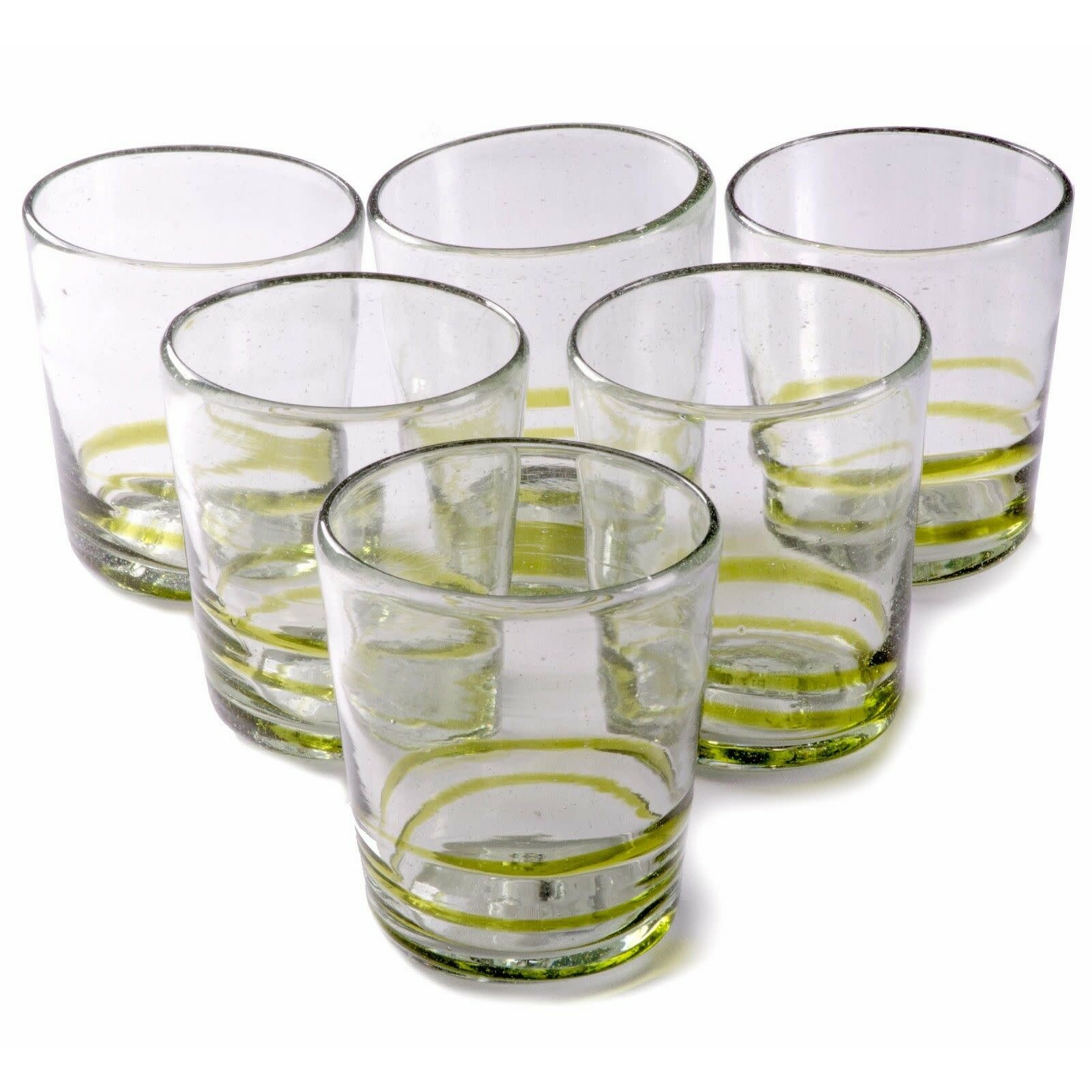 Triple Green Serpentine Glass (Short Tumbler) 12oz
