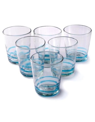 Turquoise Serpentine Glass (Short Tumbler)