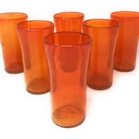Lily Glass (Solid Orange) 14oz