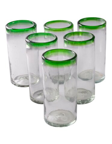 Tall Tumbler/Ice Tea (Green Rim) 22oz