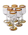 Tulip Wine-Amber Rim 11oz