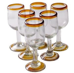 Tulip Wine-Amber Rim 11oz