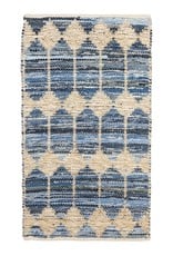 Hand Woven Jute and Cotton and Chindi Rug 3'x5'