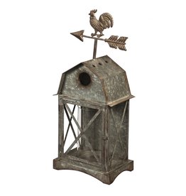 Galvanized Barn Shaped Candle Holder