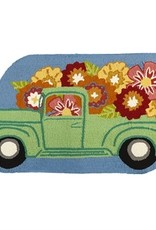 Flower Truck Shaped Hook Rug