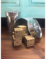 Wooden Dice with Storage Tin