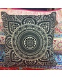 18"x18" Linen Geometric Pillow - Black