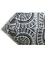 18"x18" Linen Geometric Pillow - Black