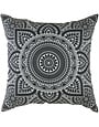 18"x18" Linen Geometric Pillow - Black