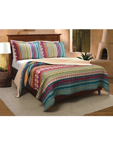 Greenland Home Southwest 3 Piece Quilt Set - Queen