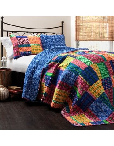 Lush Decor Misha 3 Piece Quilt Set - Queen
