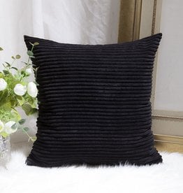 Corduroy Pillow 26" x 26" - Black