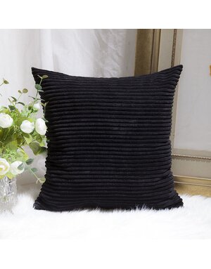 Corduroy Pillow 26" x 26" - Black