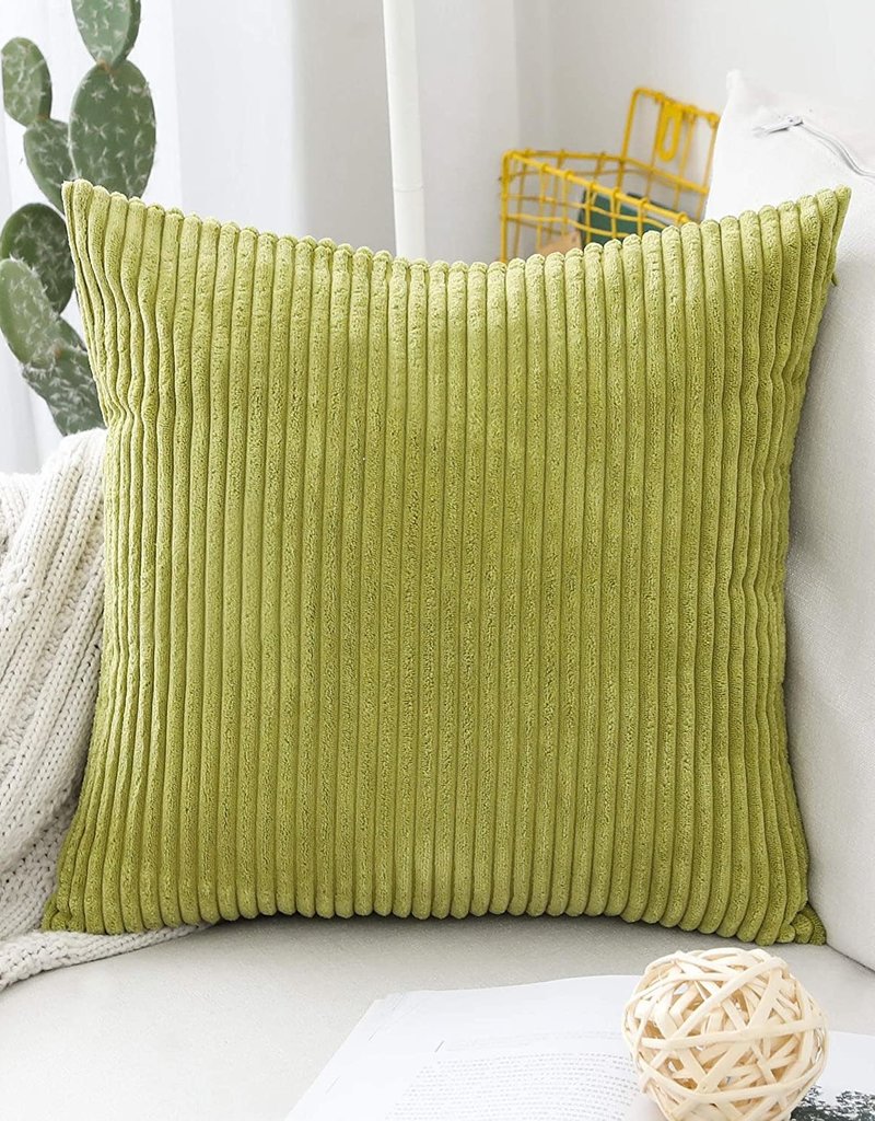 Corduroy Pillow 26" x 26" - Green