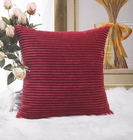 Corduroy Pillow 26" x 26" - Dark Red