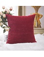 Corduroy Pillow 26" x 26" - Dark Red