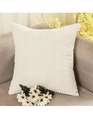 Corduroy Pillow 26" x 26" - Cream Cheese