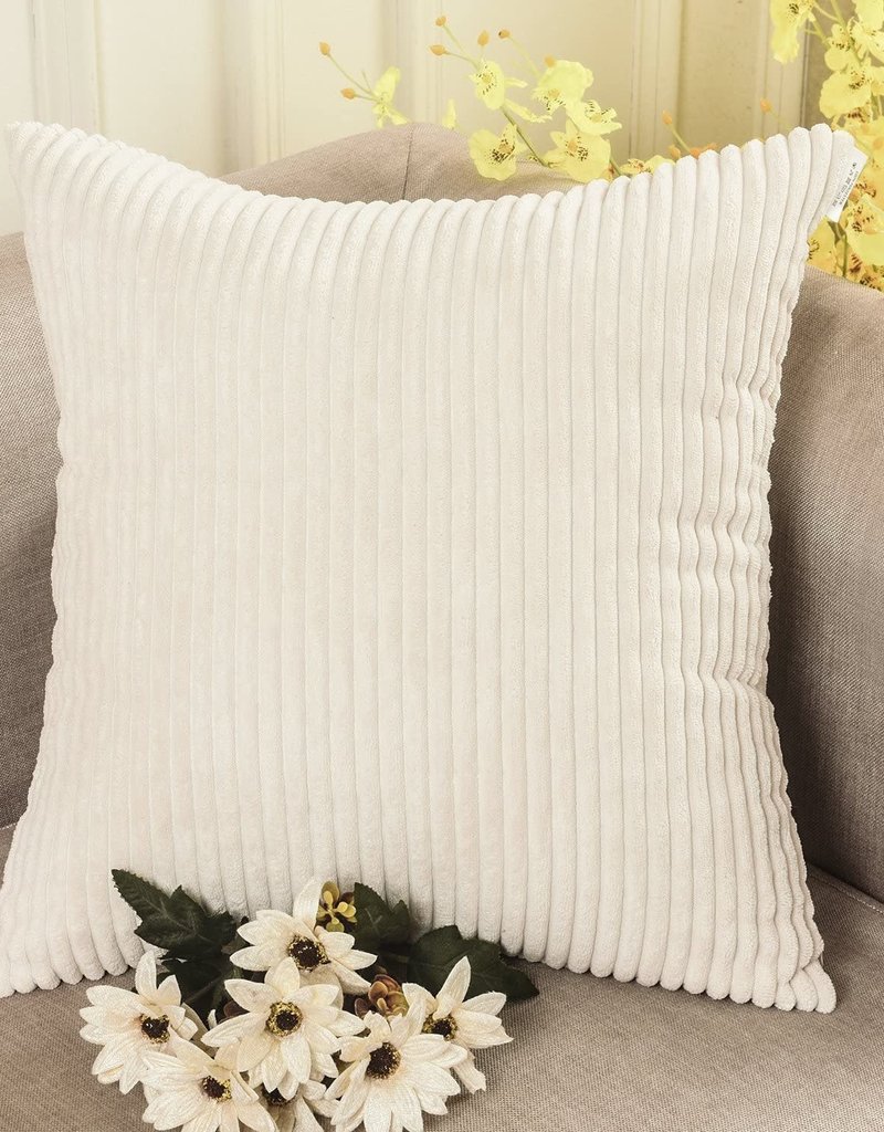 Corduroy Pillow 26" x 26" - Cream Cheese