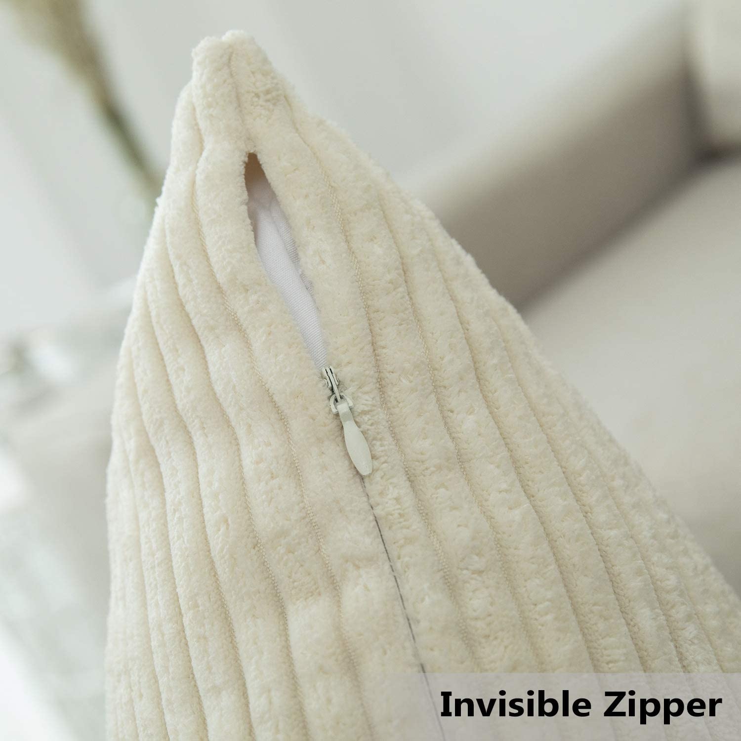 Corduroy Pillow 26" x 26" - Cream Cheese