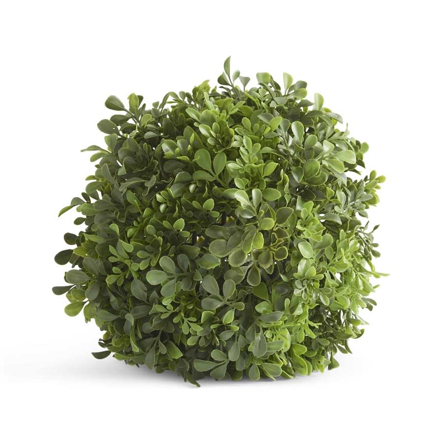 Boxwood with silver balls..... 9" Boxwood Ball Ornament - Down South, Inc.