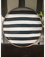Wooden Black and White Plate Large