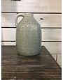 Ceramic Gray Jug With Handle 9.5"