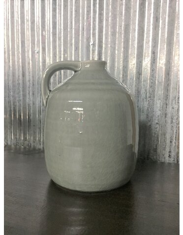 Ceramic Gray Jug With Handle
