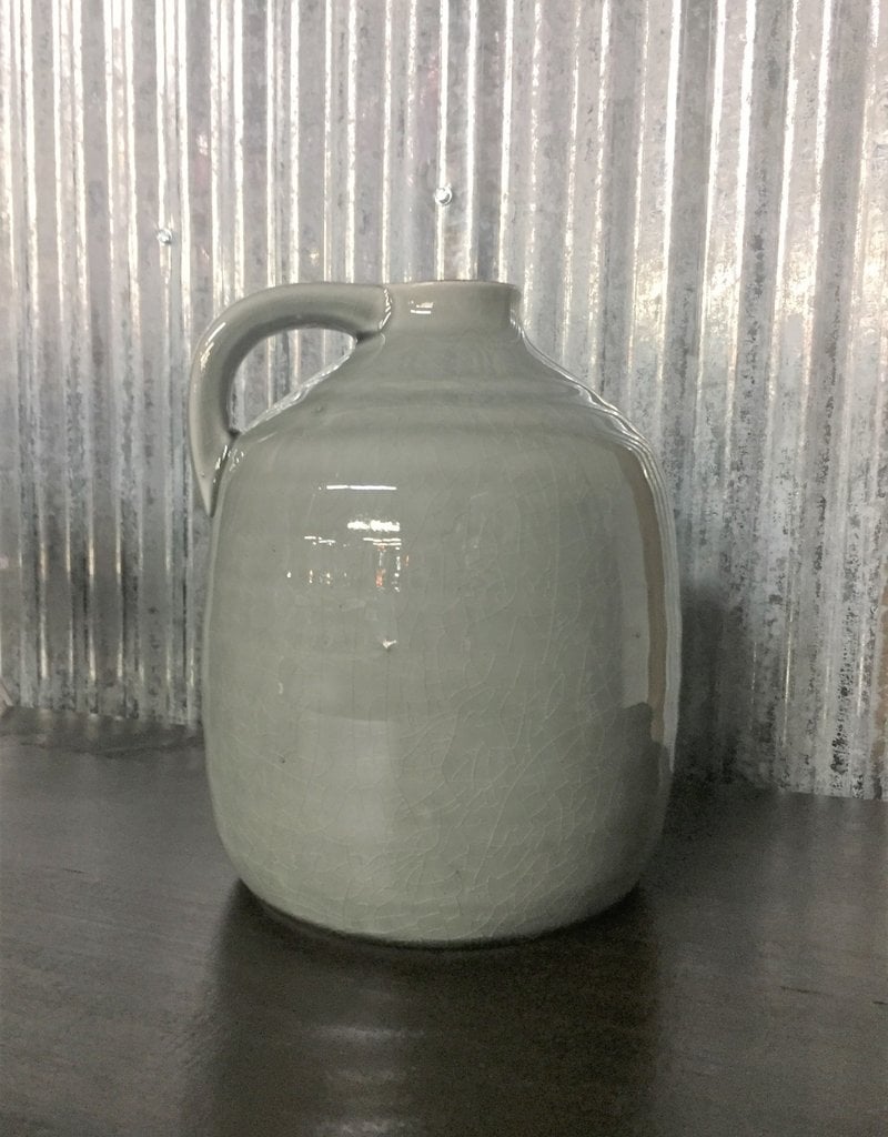 Ceramic Gray Jug With Handle