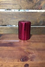 6 Inch Red Mercury Glass Fluted Vase