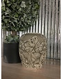 K & K Interiors Gray Ceramic Art Deco Style Vase 8.75"