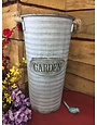 Metal Ribbed Garden Bucket w/Rope Handles-Medium