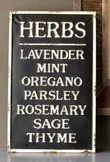 Metal Herb Sign