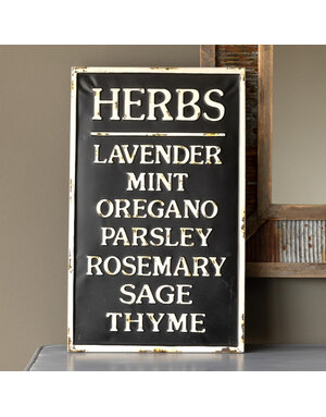 Metal Herb Sign