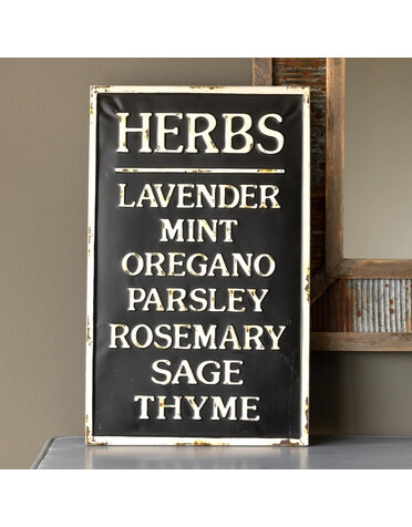 Metal Herb Sign