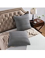 Gray Waffle Weave Euro Sham