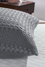 Gray Waffle Weave Euro Sham