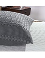 Gray Waffle Weave Euro Sham