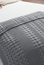 Gray Waffle Weave Euro Sham