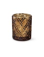 3.5" Copper Mercury Glass with Criss Cross Pattern
