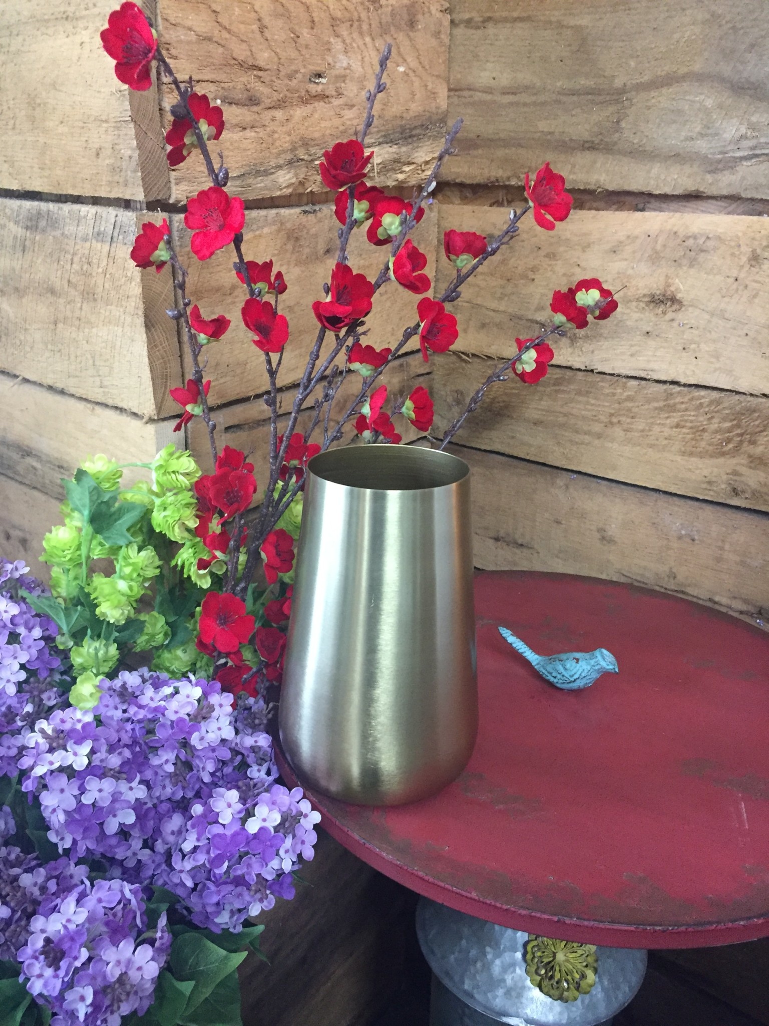 8" Brushed Gold Vase