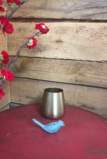 3.75" Brushed Gold Vase