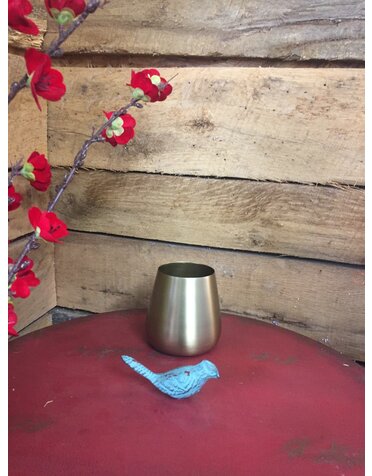 3.75" Brushed Gold Vase