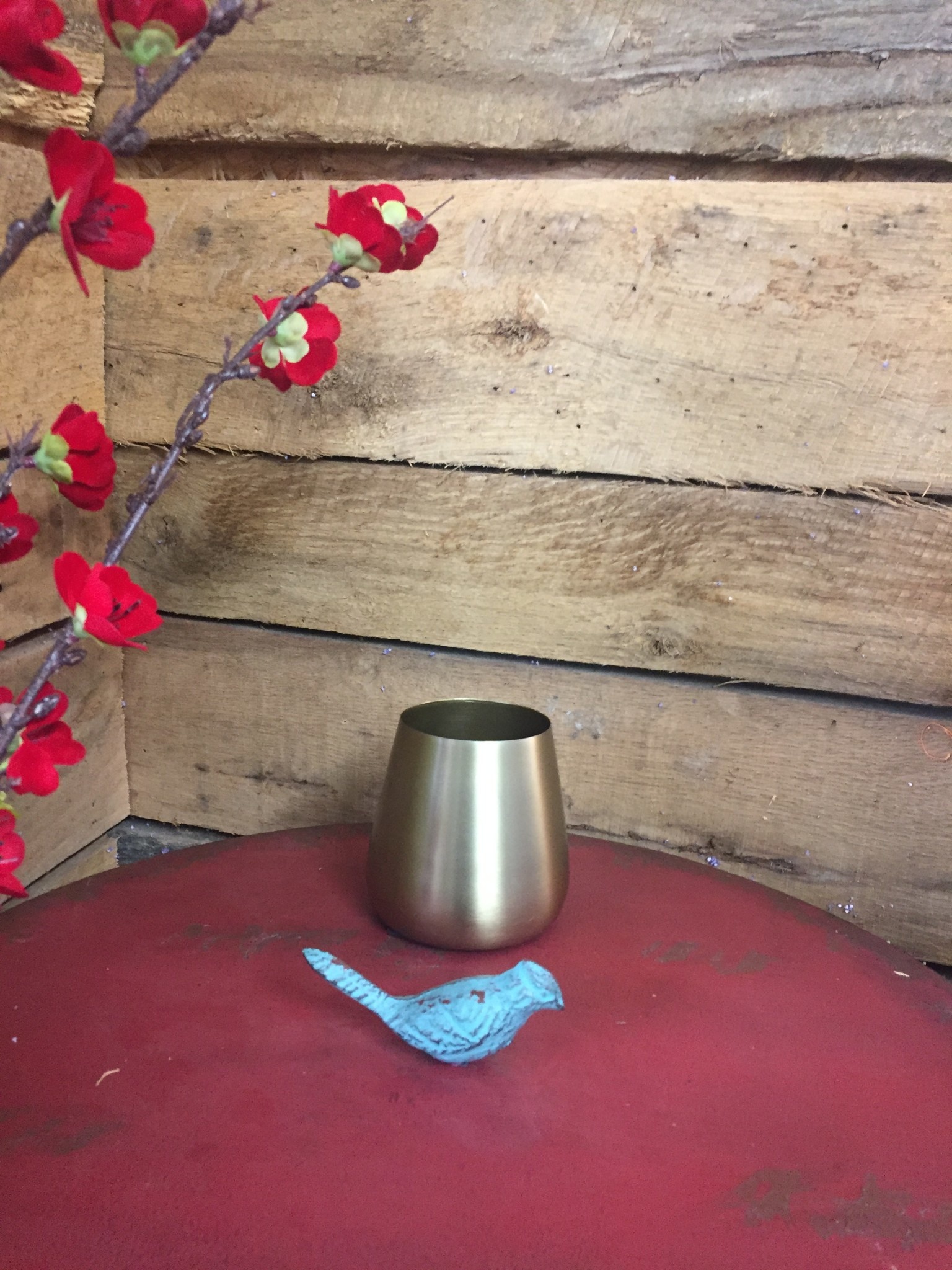 3.75" Brushed Gold Vase