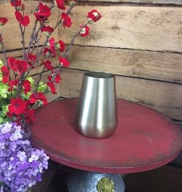 6" Brushed Gold Vase