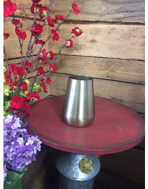 6" Brushed Gold Vase
