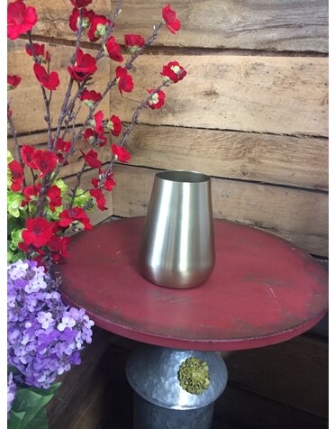 6" Brushed Gold Vase