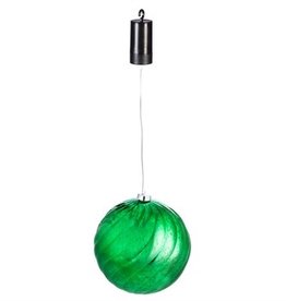 8" Shatterproof Outdoor Safe Battery Operated LED Ornament, Green
