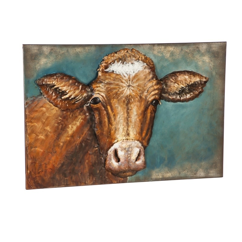Handcrafted Cow 3D Metal Wall décor